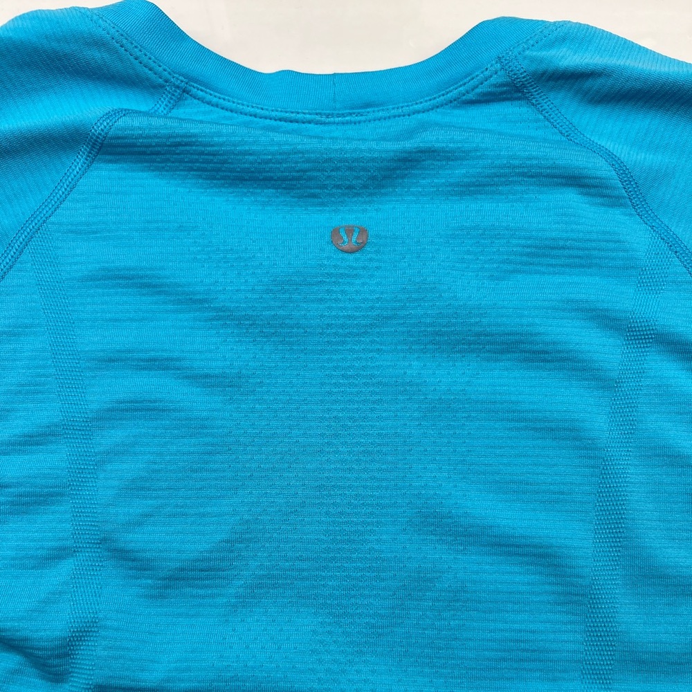 Lululemon size 8 swiftly tech 2.0 waist length blue/teal - Picture 3 of 4